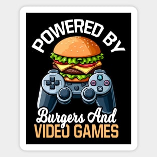 Powered By Burgers And Video Games Magnet